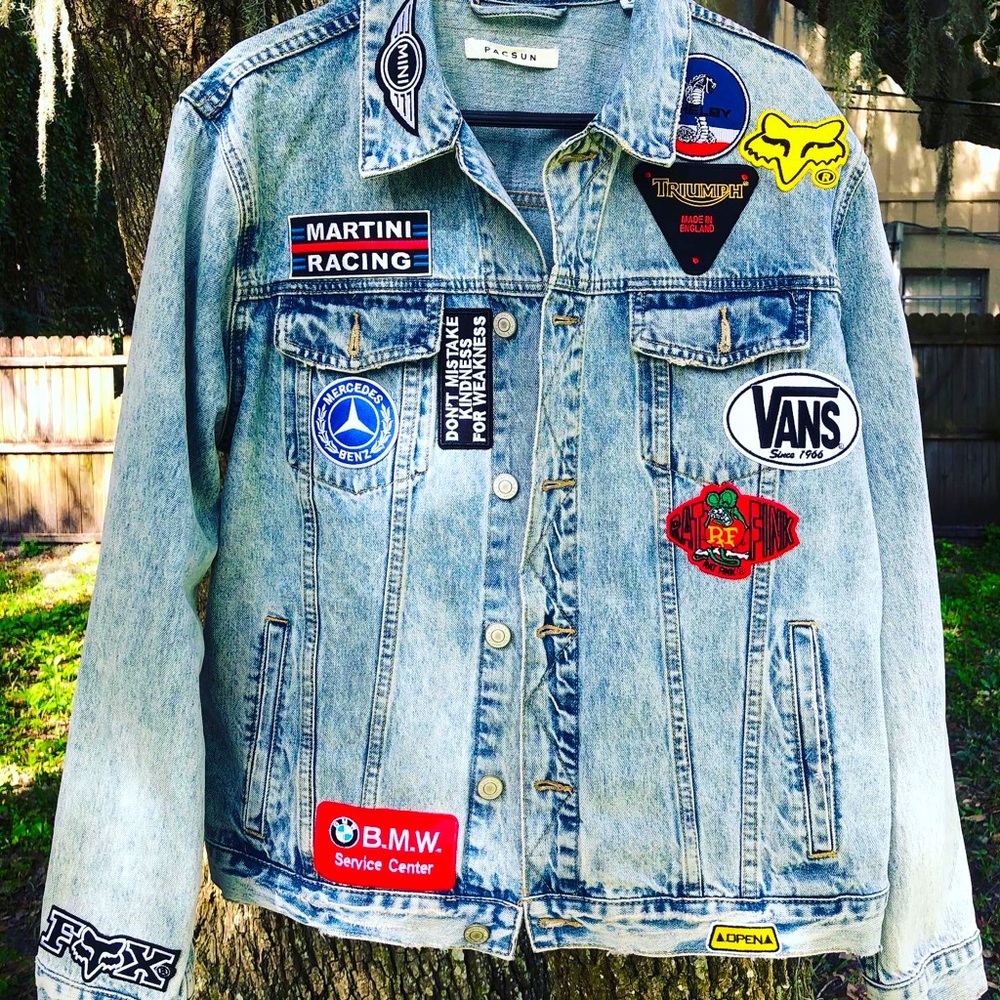Denim patches jacket
